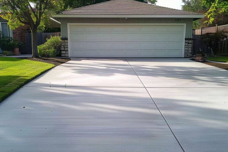 A Huge Plain Concrete Driveway