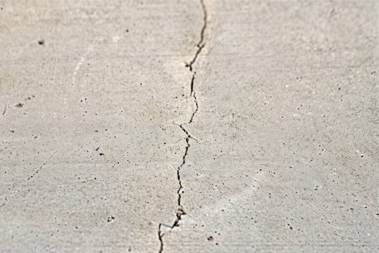 A Hairline Crack on a Concrete Floor