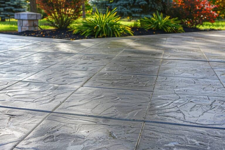 A Stamped Concrete in the Garden
