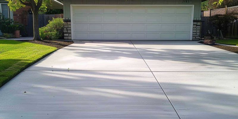 A Huge Plain Concrete Driveway