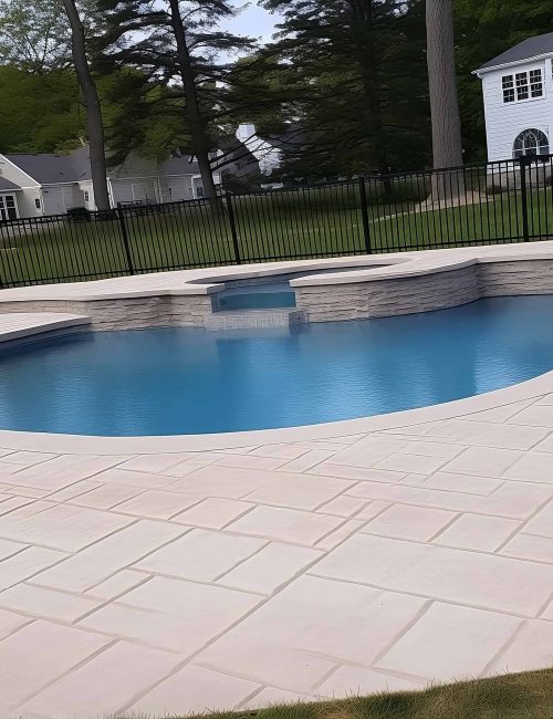 Stamped Concrete Pool Deck